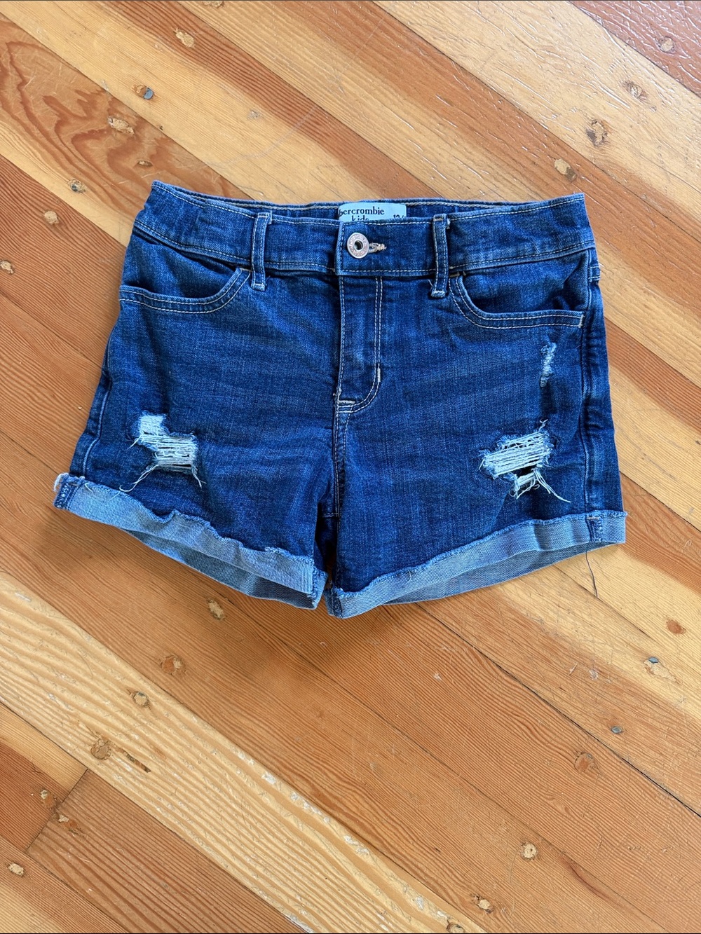 Abercrombie Kids Mid Rise Midi Jean Shorts 13/14 - Picture 1 of 5